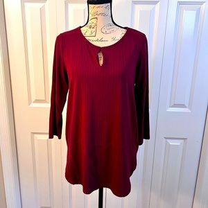 Liz Claiborne Burgundy Blouse